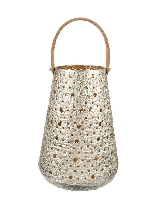 Art et Lumiere Tabletop Metallic Lantern Beige 23x23x31cm