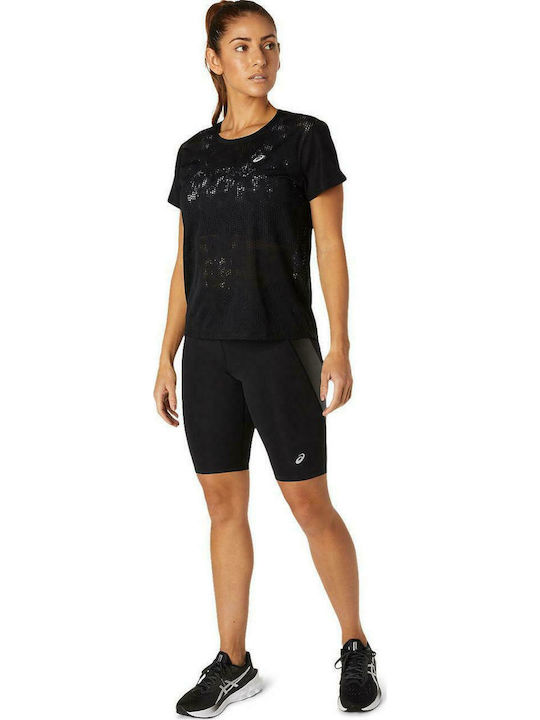 ASICS Kasane Sprinter Laufen Frauen Fahrrad Leggings Hochgeschnitten Schwarz