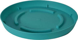 Plastona 10.01.00D23TU Round Plate Pot Turquoise 23x23cm