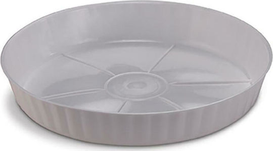 Atmosphera Ionian Round Plate Pot Plastic White 36x36cm 10.04.0162AD