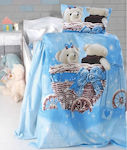 Beboulino Dreams Crib Bumpers Classic Inside Blue 70x140cm