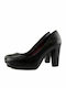 Patricia Miller 1000 Leder Pumps mit Chunky hohem Absatz Schwarz