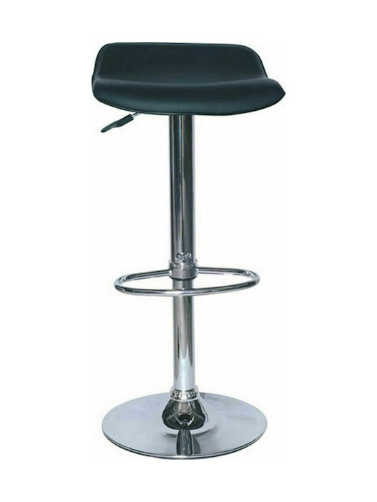 Stools Bar Collapsible Upholstered with Faux Leather Bar 3 Black 1pcs 38x39x59cm