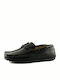 Damiani 854 Men's Leather Loafers Black