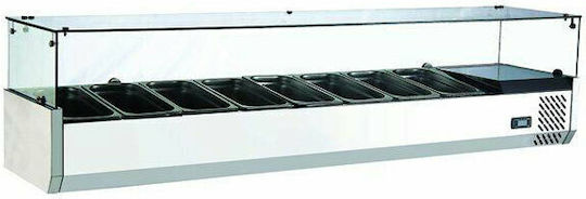 Lappas Kühlvitrine Tischgerät mit Kapazität 8x1/4 GN 180x33.5x42.6cm