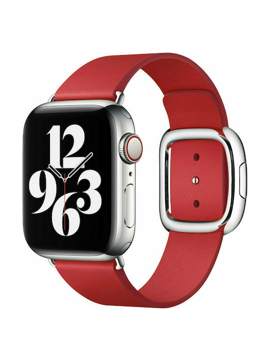Apple Scarlet Modern Buckle Small Strap Leather Red Apple Watch