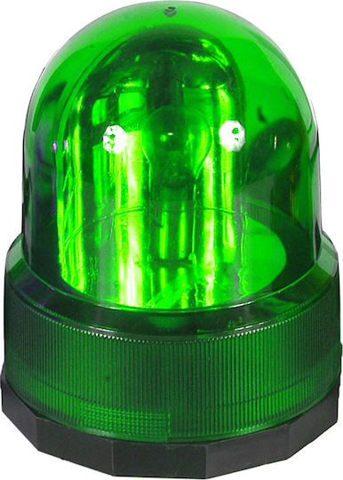 Waterproof Car Beacon Φάρος Μαγνητικός Στρογγυλός LED 12V 215cm - Green