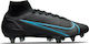 Nike Mercurial Superfly 8 Elite AC High Football Shoes SG-Pro with Cleats Black / Iron Grey