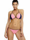 Marko Bikini Set Triangle Top & Slip Bottom with Laces M-511 Pink 128983