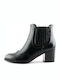 La Coquette 2051 Leather Women's Ankle Boots with Medium Heel Black