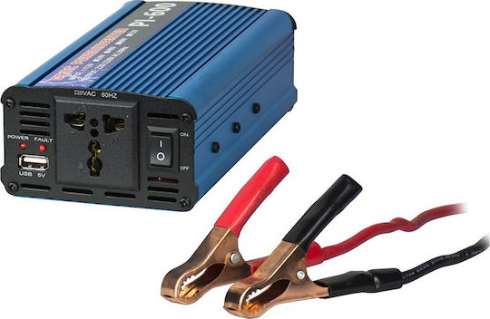Tele T-39908 Car Inverter Modified Sinewave 600W to Converter 12V DC in 230V AC with 1xUSB