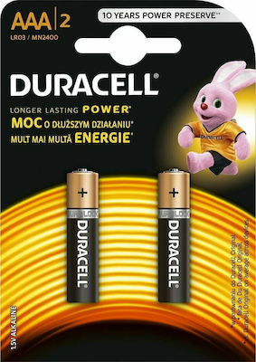 Duracell Αλκαλικές Μπαταρίες AAA 1.5V 2τμχ