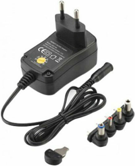 KAL Electronics Universal Τροφοδοτικό Ρυθμιζόμενης Τάσης 3 έως 12V 0.6A με Ισχύ 7.2W με 4 βύσματα (YSV500-600)