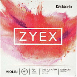 Daddario Zyex Medium 4/4 Μονές Χορδές Silver Plated 4τμχ 4/4 Silver D