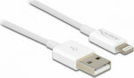 DeLock USB-A zu Lightning Kabel Weiß 0.15m (83001)