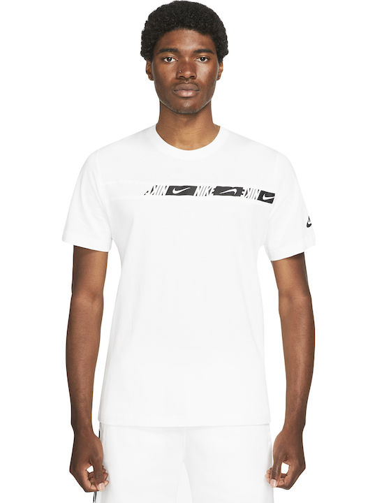 Nike Sportswear Αθλητικό Ανδρικό T-shirt Λευκό με Λογότυπο