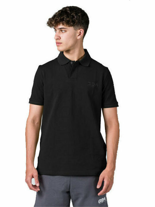 17-17126 Polo Short Sleeve Black Blouse