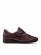 Rieker Leather Women's Moccasins in Burgundy Color