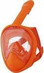 Bluewave Kids' Silicone Full Face Diving Mask Junior XS Orange -2