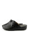 Step 26N Leather Women's Slipper In Black Colour