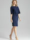 Figl M656 Midi Dress Navy Blue 129784