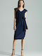 Figl M674 Summer Midi Dress Navy Blue 135796