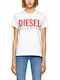 Diesel Feminin Tricou Alb