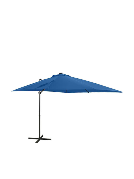Umbrella Hanging Round Aluminum Blue with Base ...