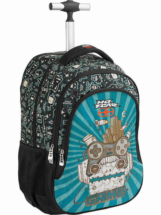No Fear No Fear School Bag Trolley Elementary, Elementary Multicolour with Water Bottle Holder 30Liters