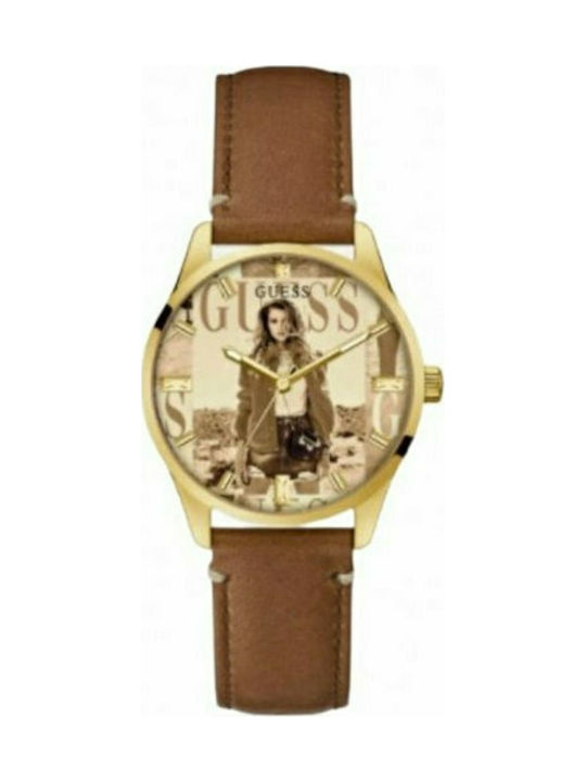 Guess Watch with Brown Leather Strap