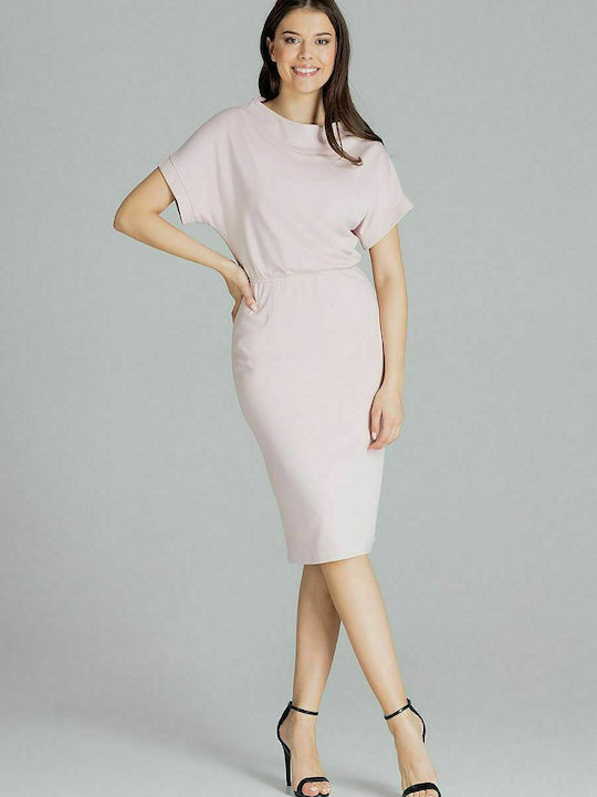 Lenitif L087 Midi Dress Pink