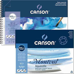 Canson Watercolour Pad Montval 300gr A4 21x29.7cm 12 Sheets