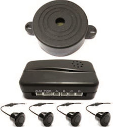Autolegend Auto-Parksystem mit Buzzer und 4 Sensoren in Schwarz Farbe