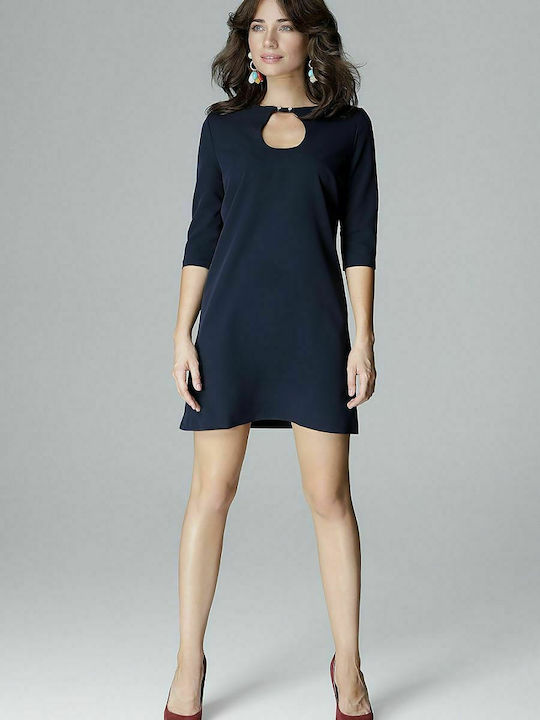 Lenitif L001 Mini Dress Navy Blue