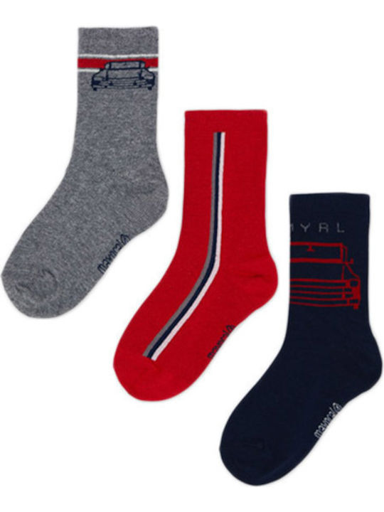 Mayoral Kids' Socks Knee-High Gray 3 Pairs