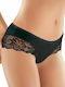 Ewana 064 Women's Slip with Lace Black 121545