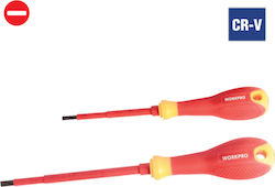WorkPro Μαγνητικό Κατσαβίδι Ηλεκτρολόγου VDE 1000V Ίσιο με Μήκος 100mm