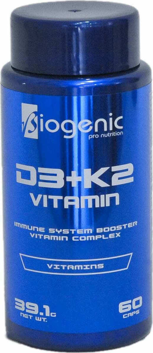 Biogenic Pro Nutrition D3+K2 Vitamin 60 κάψουλες Skroutz.gr