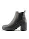 Carmela Footwear 67045 Leather Women's Chelsea Boots with Medium Heel Black