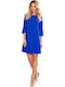 Numoco Mini Dress Royal Blue