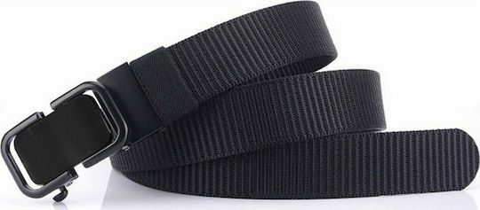Military Quick Insurance Strap Belt 34mm Black Ρυθμιζόμενη 3.4x120cm
