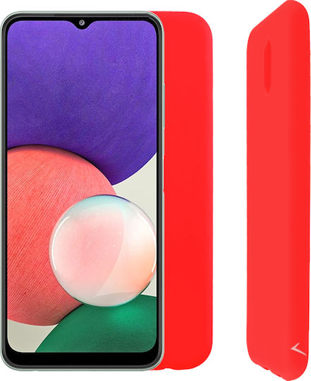 Volte-Tel Camera Guard Umschlag Rückseite Silikon Rot (Galaxy A22 5G)