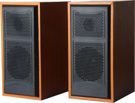 Tele FT-102 Компютърни тонколони 2.0 с мощност 6W в Кафяв цвят