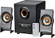 Tele FT-C10U Ηχεία Υπολογιστή 2.1 με Ισχύ 8W Γκρι