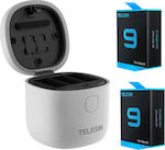 Telesin 3-slot Waterproof Charger Box + 2 Batteries GP-BTR-905-GY for GoPro