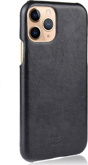 Crong Essential Задна корица Изкуствена кожа / Пластмаса Черен (iPhone 11 Pro)