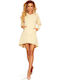 Numoco Mini Dress with Hood Beige