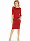 Numoco Summer Midi Dress Red