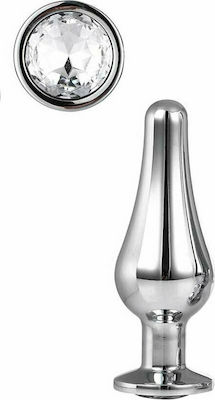 Dream Toys Gleaming Love Small Pleasure Plug Silver / Clear 9.5cm