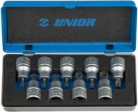 Unior Битови ключове с Torx и Квадратно Гнездо 1/2'' Комплект 9бр